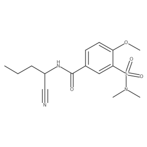 N-(1-cyanobutyl)-3-(dimethylsulfamoyl)-4-methoxybenzamide结构式