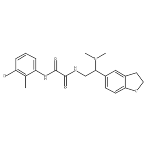 N1-(3-chloro-2-methylphenyl)-N2-(2-(2,3-dihydrobenzofuran-5-yl)-2-(dimethylamino)ethyl)oxalamide结构式