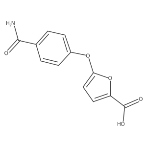 5(4-(Aminocarbonyl)phenoxy)-2-furoic acid Structure