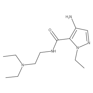 4-Amino-N-[2-(diethylamino)ethyl]-1-ethyl-1H-pyrazole-5-carboxamide结构式