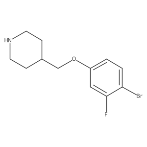 4-[(4-Bromo-3-fluorophenoxy)methyl]piperidine Structure
