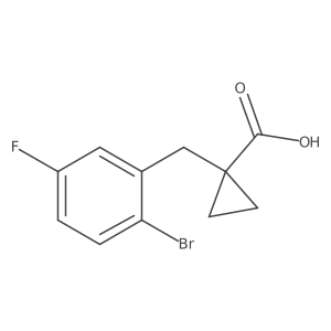 1-(2-Bromo-5-fluorobenzyl)cyclopropane-1-carboxylic acid结构式