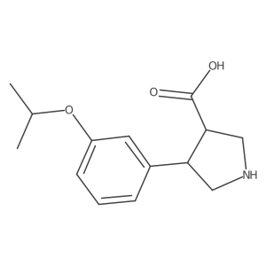 4-[3-(Propan-2-yloxy)phenyl]pyrrolidine-3-carboxylic acid结构式