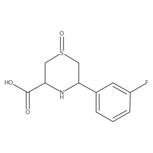 5-(3-Fluorophenyl)-1-oxo-1lambda4-thiomorpholine-3-carboxylic acid Structure