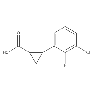 2-(3-Chloro-2-fluorophenyl)cyclopropanecarboxylic acid Structure