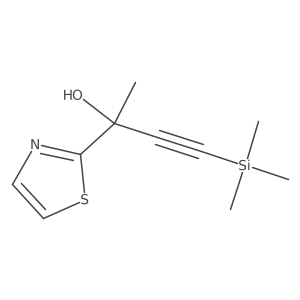4-(Trimethylsilyl)-2-(thiazol-2-yl)but-3-yn-2-ol Structure