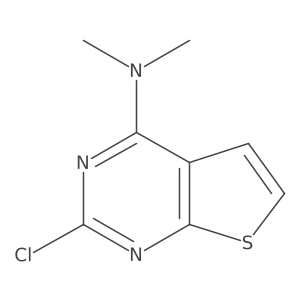 2-chloro-N,N-dimethylthieno[2,3-d]pyrimidin-4-amine结构式