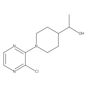 1-(1-(3-Chloropyrazin-2-yl)piperidin-4-yl)ethan-1-ol结构式