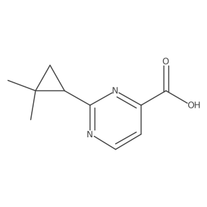 2-(2,2-Dimethylcyclopropyl)pyrimidine-4-carboxylic acid Structure