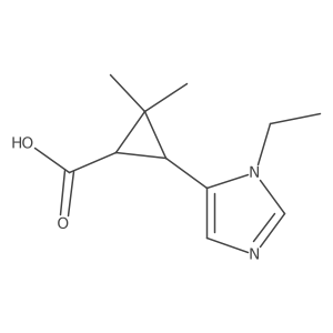 3-(1-ethyl-1H-imidazol-5-yl)-2,2-dimethylcyclopropane-1-carboxylic acid Structure
