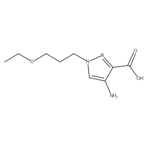 4-amino-1-(3-ethoxypropyl)-1H-pyrazole-3-carboxylic acid Structure