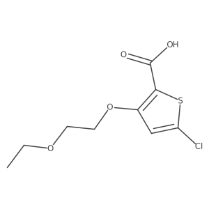 5-Chloro-3-(2-ethoxyethoxy)thiophene-2-carboxylic acid Structure