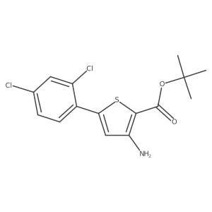 Tert-butyl 3-amino-5-(2,4-dichlorophenyl)thiophene-2-carboxylate结构式