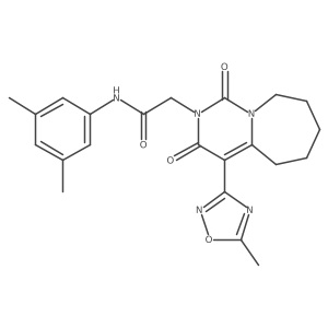 N-(3,5-dimethylphenyl)-2-[4-(5-methyl-1,2,4-oxadiazol-3-yl)-1,3-dioxo-3,5,6,7,8,9-hexahydropyrimido[1,6-a]azepin-2(1H)-yl]acetamide Structure