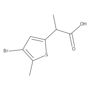 2-(4-Bromo-5-methylthiophen-2-yl)propanoic acid结构式