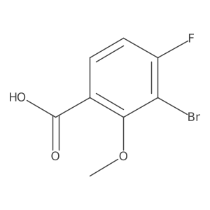 3-Bromo-4-fluoro-2-methoxybenzoic acid结构式