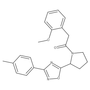 5-{1-[(2-Methoxyphenyl)acetyl]pyrrolidin-2-yl}-3-(4-methylphenyl)-1,2,4-oxadiazole Structure