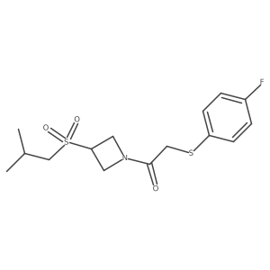 2-((4-Fluorophenyl)thio)-1-(3-(isobutylsulfonyl)azetidin-1-yl)ethanone结构式
