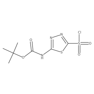 Tert-butyl (5-(chlorosulfonyl)-1,3,4-thiadiazol-2-yl)carbamate Structure