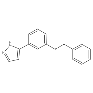 3-[3-(benzyloxy)phenyl]-1H-pyrazole结构式