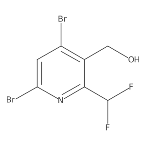 (4,6-Dibromo-2-(difluoromethyl)pyridin-3-yl)methanol Structure