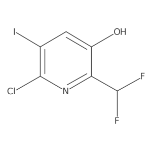 6-Chloro-2-(difluoromethyl)-5-iodopyridin-3-ol结构式