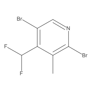 2,5-Dibromo-4-(difluoromethyl)-3-methylpyridine Structure