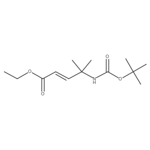 ethyl (2E)-4-{[(tert-butoxy)carbonyl]amino}-4-methylpent-2-enoate结构式
