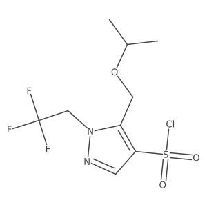 5-(isopropoxymethyl)-1-(2,2,2-trifluoroethyl)-1H-pyrazole-4-sulfonyl chloride Structure