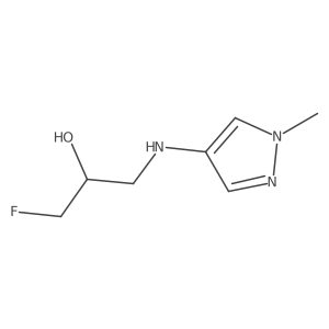 1-Fluoro-3-[(1-methyl-1H-pyrazol-4-yl)amino]propan-2-ol Structure