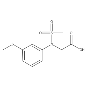 N-(Methylsulfonyl)-N-[3-(methylthio)phenyl]glycine Structure