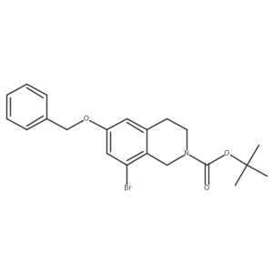 Tert-butyl 6-(benzyloxy)-8-bromo-1,2,3,4-tetrahydroisoquinoline-2-carboxylate结构式