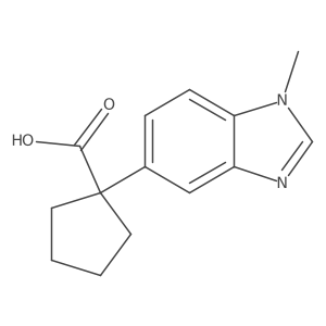 1-(1-methyl-1H-1,3-benzodiazol-5-yl)cyclopentane-1-carboxylic acid Structure
