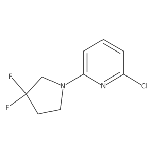 2-Chloro-6-(3,3-difluoropyrrolidin-1-yl)pyridine结构式