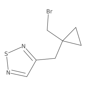 3-{[1-(Bromomethyl)cyclopropyl]methyl}-1,2,5-thiadiazole结构式