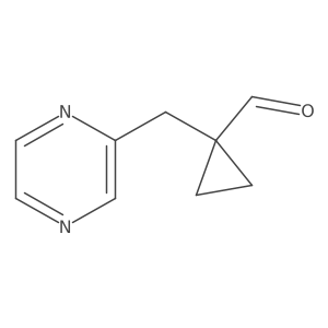 1-[(Pyrazin-2-yl)methyl]cyclopropane-1-carbaldehyde结构式