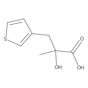 2-Hydroxy-2-methyl-3-(thiophen-3-yl)propanoic acid结构式
