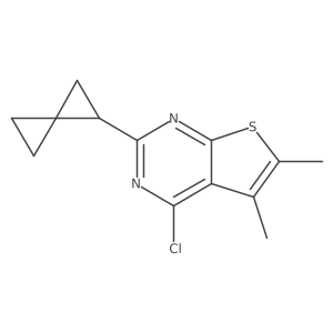 4-Chloro-5,6-dimethyl-2-{spiro[2.2]pentan-1-yl}thieno[2,3-d]pyrimidine Structure