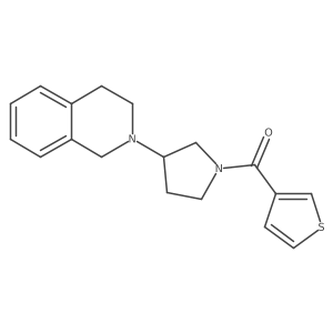 (3-(3,4-dihydroisoquinolin-2(1H)-yl)pyrrolidin-1-yl)(thiophen-3-yl)methanone Structure