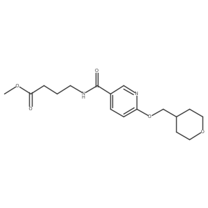 methyl 4-(6-((tetrahydro-2H-pyran-4-yl)methoxy)nicotinamido)butanoate Structure