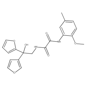 N1-(2-(furan-2-yl)-2-(furan-3-yl)-2-hydroxyethyl)-N2-(2-methoxy-5-methylphenyl)oxalamide Structure
