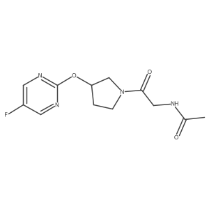 N-(2-(3-((5-fluoropyrimidin-2-yl)oxy)pyrrolidin-1-yl)-2-oxoethyl)acetamide结构式