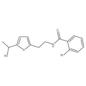2-bromo-N-(2-(5-(1-hydroxyethyl)thiophen-2-yl)ethyl)benzamide Structure