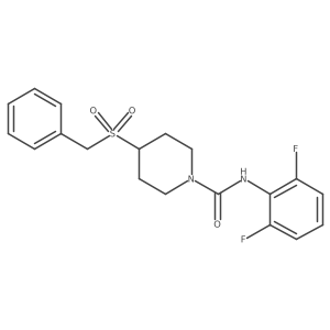 4-(benzylsulfonyl)-N-(2,6-difluorophenyl)piperidine-1-carboxamide结构式