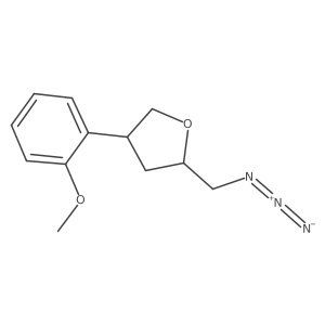 (2R,4R)-2-(azidomethyl)-4-(2-methoxyphenyl)oxolane结构式