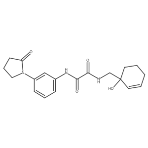 N'-[(1-hydroxycyclohex-2-en-1-yl)methyl]-N-[3-(2-oxopyrrolidin-1-yl)phenyl]ethanediamide Structure