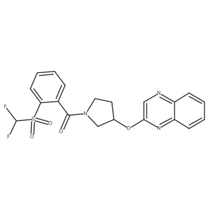 2-{[1-(2-Difluoromethanesulfonylbenzoyl)pyrrolidin-3-yl]oxy}quinoxaline Structure