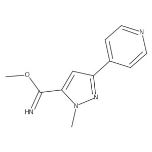 methyl 1-methyl-3-(pyridin-4-yl)-1H-pyrazole-5-carbimidate Structure