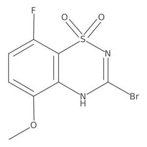 3-Bromo-8-fluoro-5-methoxy-4H-benzo[e][1,2,4]thiadiazine 1,1-dioxide结构式