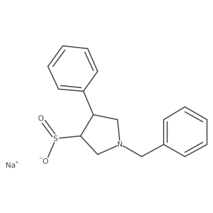 sodium (3S,4R)-1-benzyl-4-phenylpyrrolidine-3-sulfinate结构式